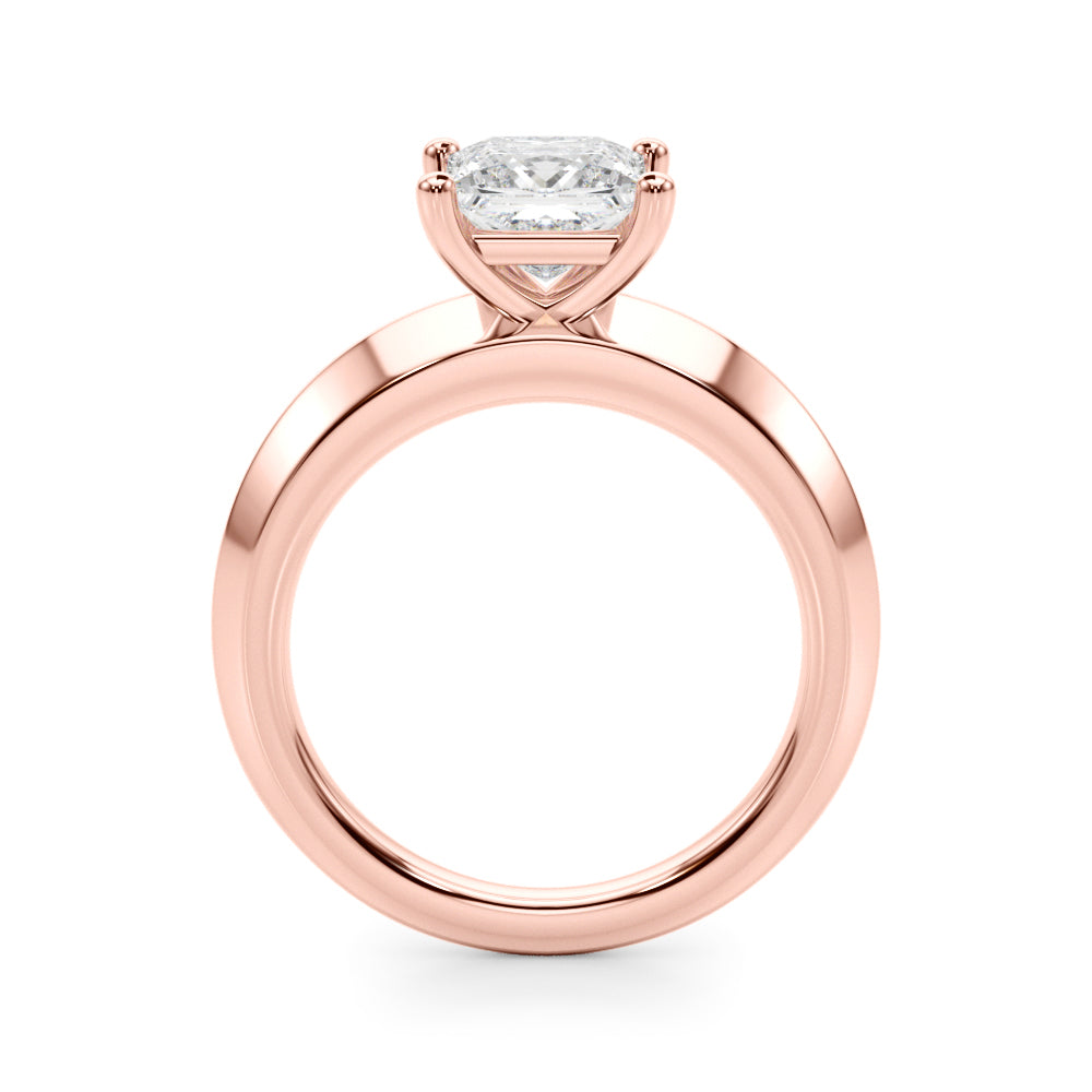Romantic Ov Center Mq & Rd Sides Oval Diamond Engagement Ring â€” 10K/14K Gold & Platinum