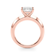 Romantic Ov Center Mq & Rd Sides Oval Diamond Engagement Ring â€” 10K/14K Gold & Platinum