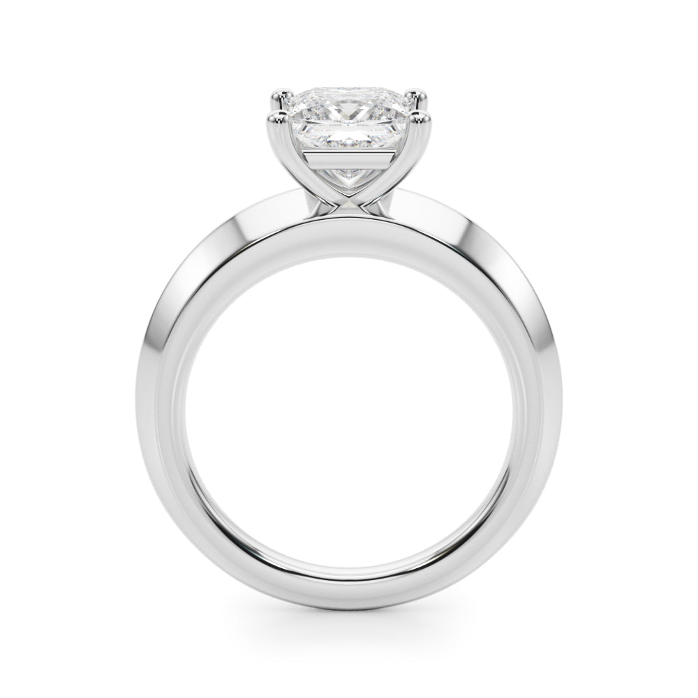 Romantic Ov Center Mq & Rd Sides Oval Diamond Engagement Ring â€” 10K/14K Gold & Platinum