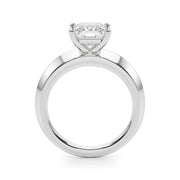 Romantic Ov Center Mq & Rd Sides Oval Diamond Engagement Ring â€” 10K/14K Gold & Platinum