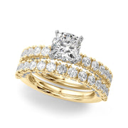 Cherished Sidestone Round Diamond Engagement Ring in 10K/14K gold and platinum with certified lab-grown or natural diamonds