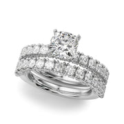 Cherished Sidestone Round Diamond Engagement Ring in 10K/14K gold and platinum with certified lab-grown or natural diamonds