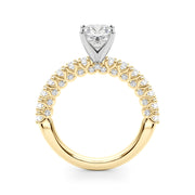 Cherished Sidestone Round Diamond Engagement Ring in 10K/14K gold and platinum with certified lab-grown or natural diamonds