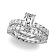 Cherished Sidestone Round Diamond Engagement Ring in 10K/14K gold and platinum with certified lab-grown or natural diamonds