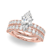 Cherished Sidestone Round Diamond Engagement Ring in 10K/14K gold and platinum with certified lab-grown or natural diamonds