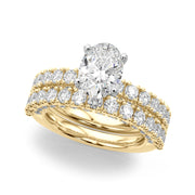 Cherished Sidestone Round Diamond Engagement Ring in 10K/14K gold and platinum with certified lab-grown or natural diamonds