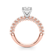 Cherished Sidestone Round Diamond Engagement Ring in 10K/14K gold and platinum with certified lab-grown or natural diamonds