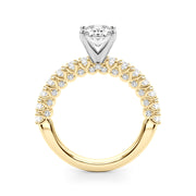 Cherished Sidestone Round Diamond Engagement Ring in 10K/14K gold and platinum with certified lab-grown or natural diamonds