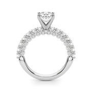 Cherished Sidestone Round Diamond Engagement Ring in 10K/14K gold and platinum with certified lab-grown or natural diamonds