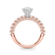 Cherished Sidestone Round Diamond Engagement Ring in 10K/14K gold and platinum with certified lab-grown or natural diamonds