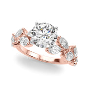 Signature Leaf Engagement Ring Marquise Diamond Engagement Ring in 10K/14K gold and platinum with certified lab-grown or natural diamonds