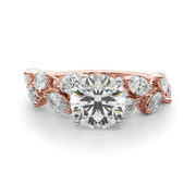 Signature Leaf Engagement Ring Marquise Diamond Engagement Ring in 10K/14K gold and platinum with certified lab-grown or natural diamonds