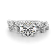 Signature Leaf Engagement Ring Marquise Diamond Engagement Ring in 10K/14K gold and platinum with certified lab-grown or natural diamonds