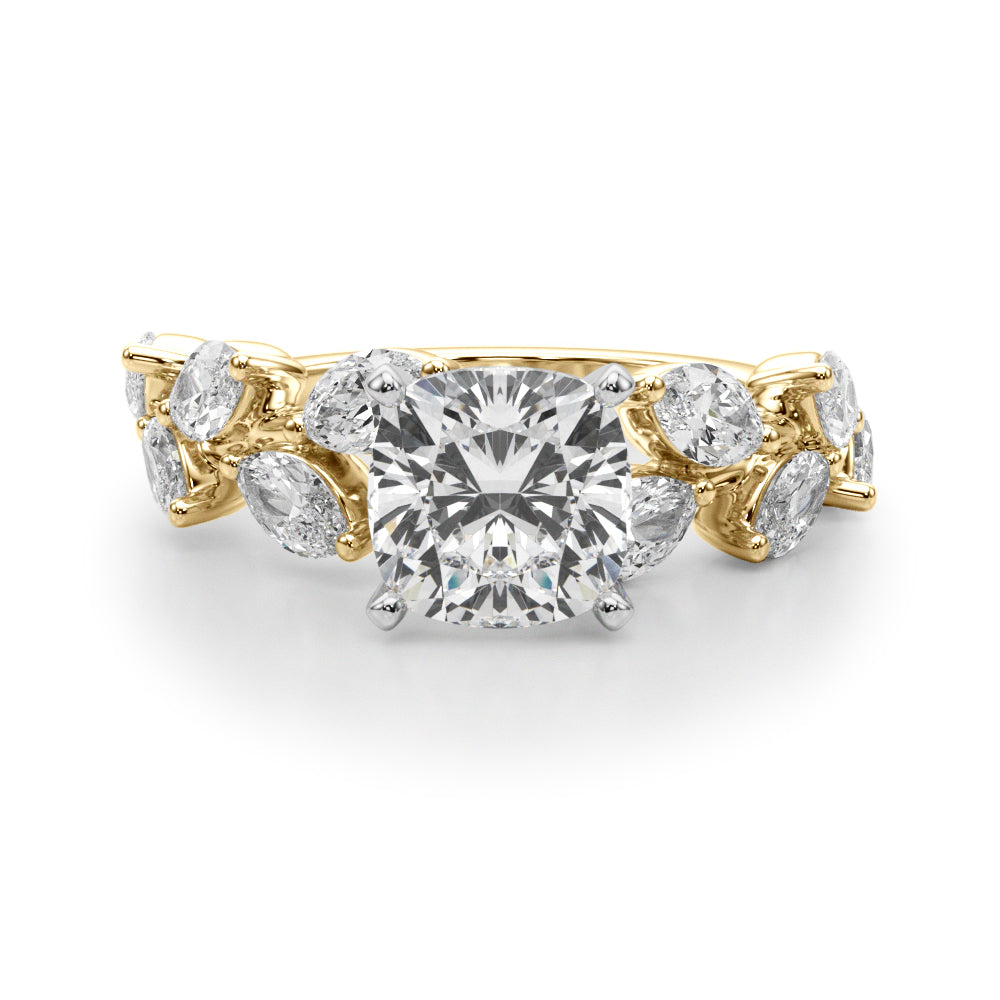 Signature Leaf Engagement Ring Marquise Diamond Engagement Ring in 10K/14K gold and platinum with certified lab-grown or natural diamonds