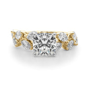 Signature Leaf Engagement Ring Marquise Diamond Engagement Ring in 10K/14K gold and platinum with certified lab-grown or natural diamonds