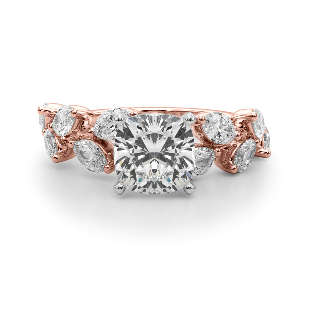 Signature Leaf Engagement Ring Marquise Diamond Engagement Ring in 10K/14K gold and platinum with certified lab-grown or natural diamonds