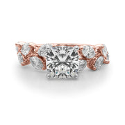Signature Leaf Engagement Ring Marquise Diamond Engagement Ring in 10K/14K gold and platinum with certified lab-grown or natural diamonds