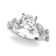 Signature Leaf Engagement Ring Marquise Diamond Engagement Ring in 10K/14K gold and platinum with certified lab-grown or natural diamonds