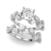 Signature Leaf Engagement Ring Marquise Diamond Engagement Ring in 10K/14K gold and platinum with certified lab-grown or natural diamonds