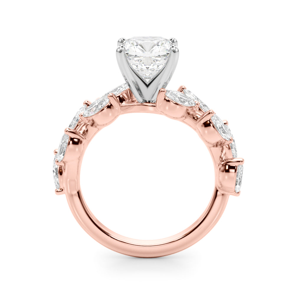 Signature Leaf Engagement Ring Marquise Diamond Engagement Ring in 10K/14K gold and platinum with certified lab-grown or natural diamonds