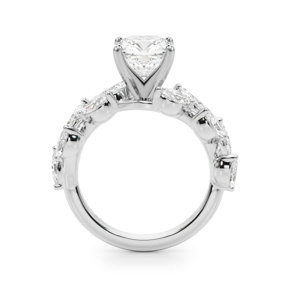 Signature Leaf Engagement Ring Marquise Diamond Engagement Ring in 10K/14K gold and platinum with certified lab-grown or natural diamonds