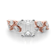 Signature Leaf Engagement Ring Marquise Diamond Engagement Ring in 10K/14K gold and platinum with certified lab-grown or natural diamonds