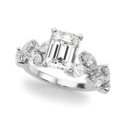 Signature Leaf Engagement Ring Marquise Diamond Engagement Ring in 10K/14K gold and platinum with certified lab-grown or natural diamonds