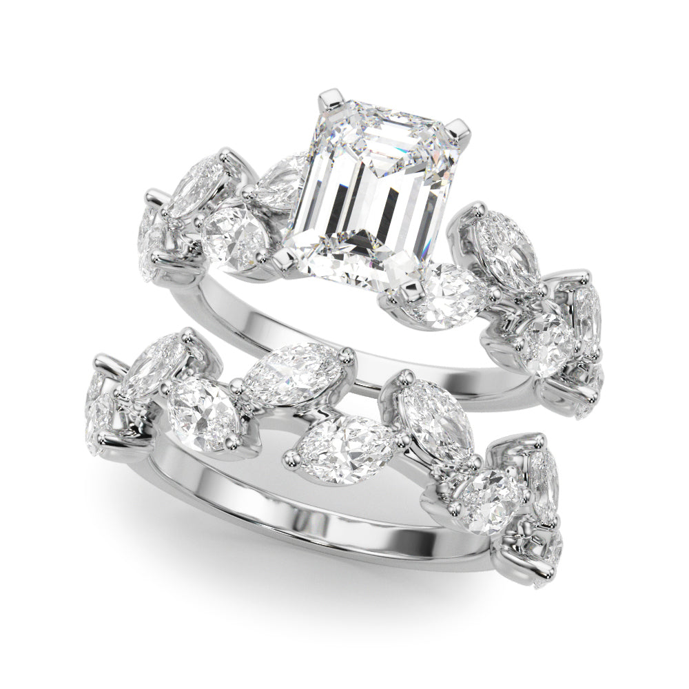 Signature Leaf Engagement Ring Marquise Diamond Engagement Ring in 10K/14K gold and platinum with certified lab-grown or natural diamonds
