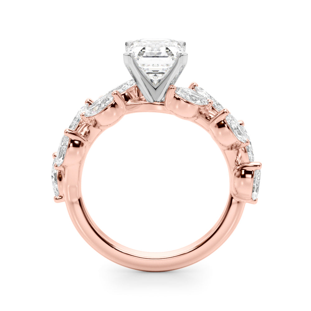 Signature Leaf Engagement Ring Marquise Diamond Engagement Ring in 10K/14K gold and platinum with certified lab-grown or natural diamonds
