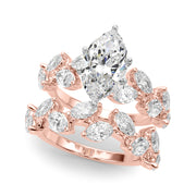 Signature Leaf Engagement Ring Marquise Diamond Engagement Ring in 10K/14K gold and platinum with certified lab-grown or natural diamonds