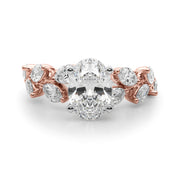 Signature Leaf Engagement Ring Marquise Diamond Engagement Ring in 10K/14K gold and platinum with certified lab-grown or natural diamonds