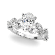 Signature Leaf Engagement Ring Marquise Diamond Engagement Ring in 10K/14K gold and platinum with certified lab-grown or natural diamonds
