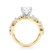 Signature Leaf Engagement Ring Marquise Diamond Engagement Ring in 10K/14K gold and platinum with certified lab-grown or natural diamonds