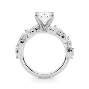 Signature Leaf Engagement Ring Marquise Diamond Engagement Ring in 10K/14K gold and platinum with certified lab-grown or natural diamonds