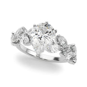 Signature Leaf Engagement Ring Marquise Diamond Engagement Ring in 10K/14K gold and platinum with certified lab-grown or natural diamonds