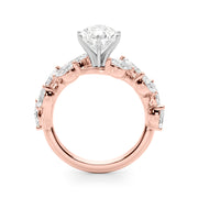 Signature Leaf Engagement Ring Marquise Diamond Engagement Ring in 10K/14K gold and platinum with certified lab-grown or natural diamonds