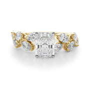 Signature Leaf Engagement Ring Marquise Diamond Engagement Ring in 10K/14K gold and platinum with certified lab-grown or natural diamonds