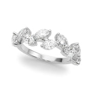 Nature Inspired Half Eternity Ring in Gold & Platinum