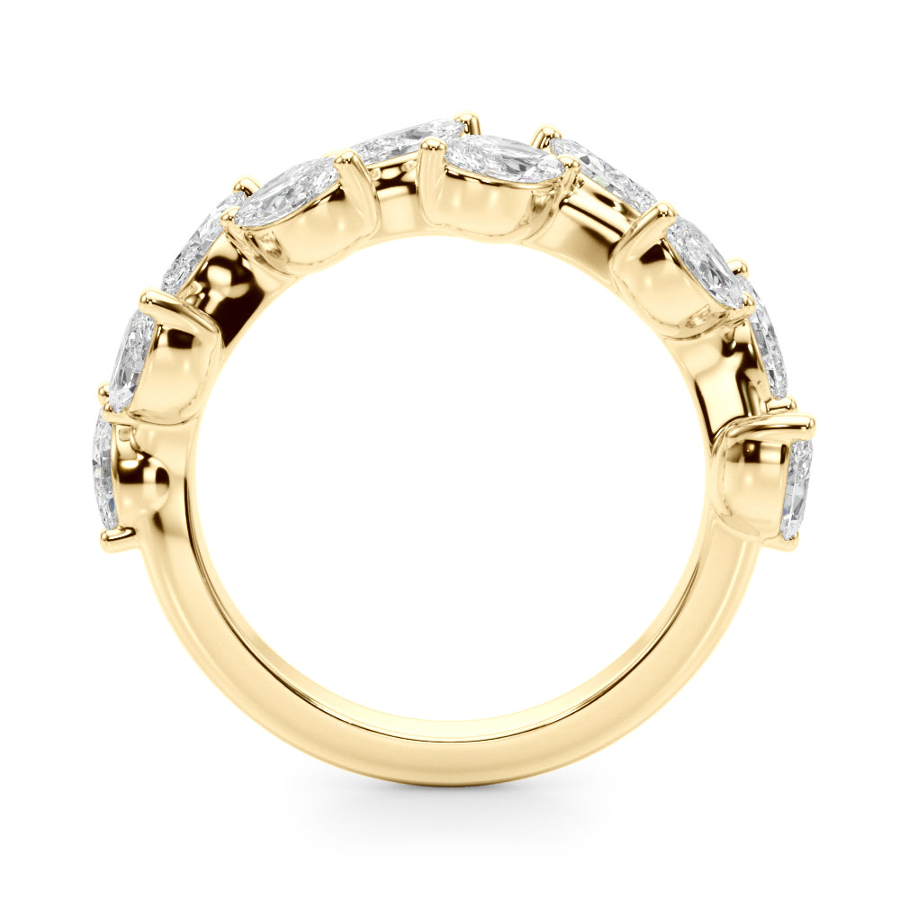 Nature Inspired Half Eternity Ring in Gold & Platinum