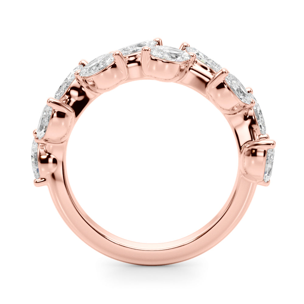Nature Inspired Half Eternity Ring in Gold & Platinum