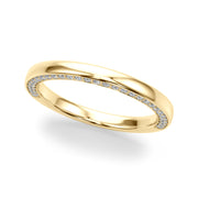 Diamond Accented Half Eternity Ring in 10K/14K gold and platinum with certified lab-grown or natural diamonds