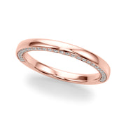 Diamond Accented Half Eternity Ring in Gold & Platinum