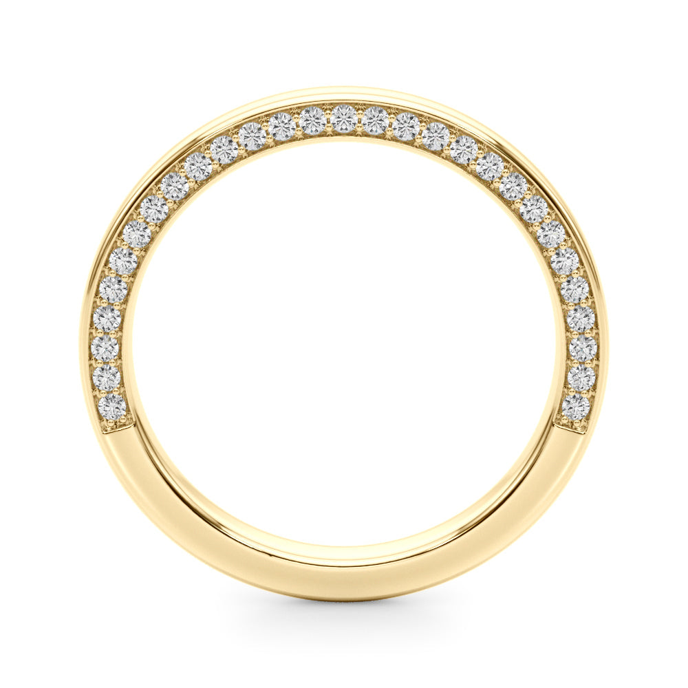 Diamond Accented Half Eternity Ring in Gold & Platinum