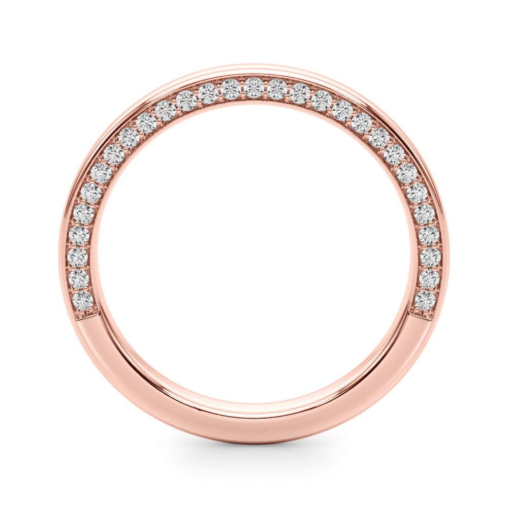 Diamond Accented Half Eternity Ring in Gold & Platinum