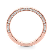 Diamond Accented Half Eternity Ring in Gold & Platinum