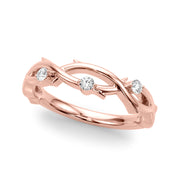 Nature Inspired Half Eternity Ring in Gold & Platinum