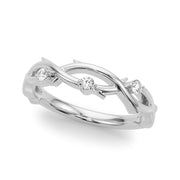 Nature Inspired Half Eternity Ring in Gold & Platinum