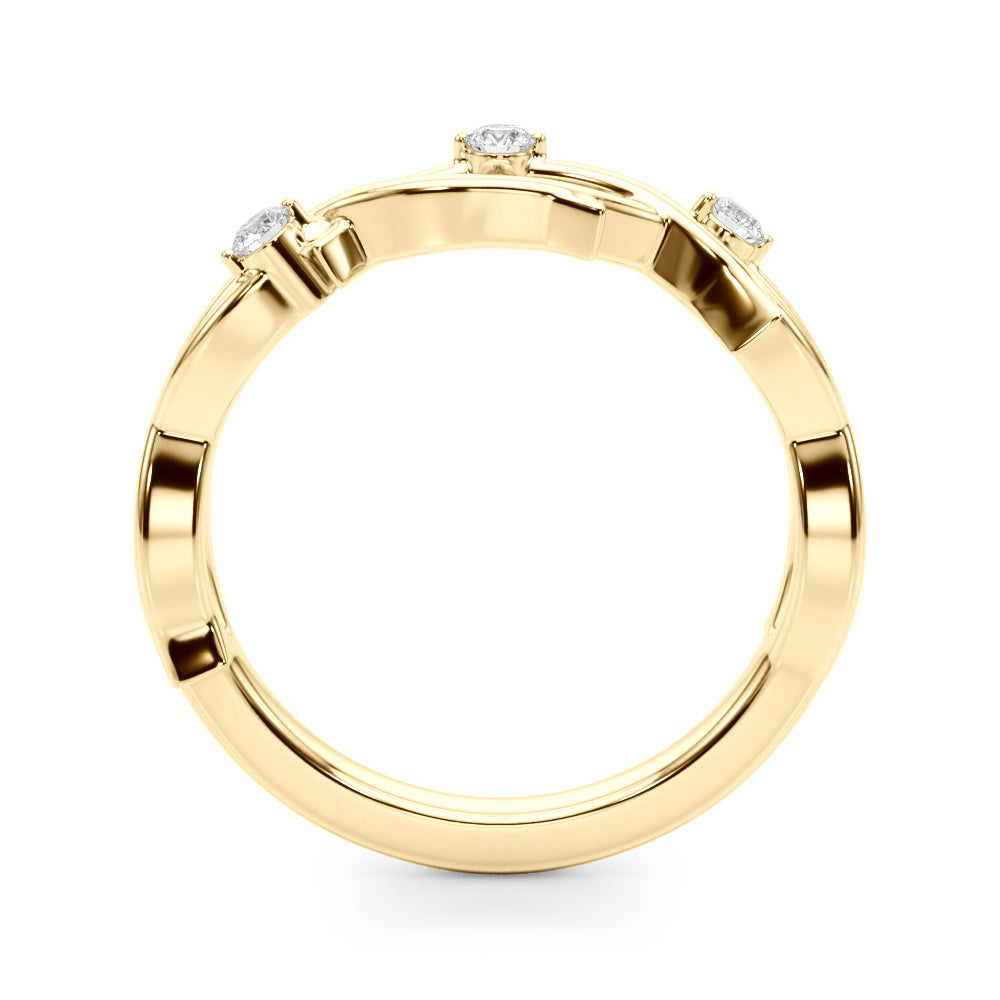 Nature Inspired Half Eternity Ring in Gold & Platinum