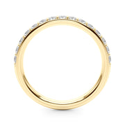 Shared Prong Wedding Half Eternity Ring in Gold & Platinum