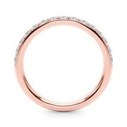 Shared Prong Wedding Half Eternity Ring in Gold & Platinum